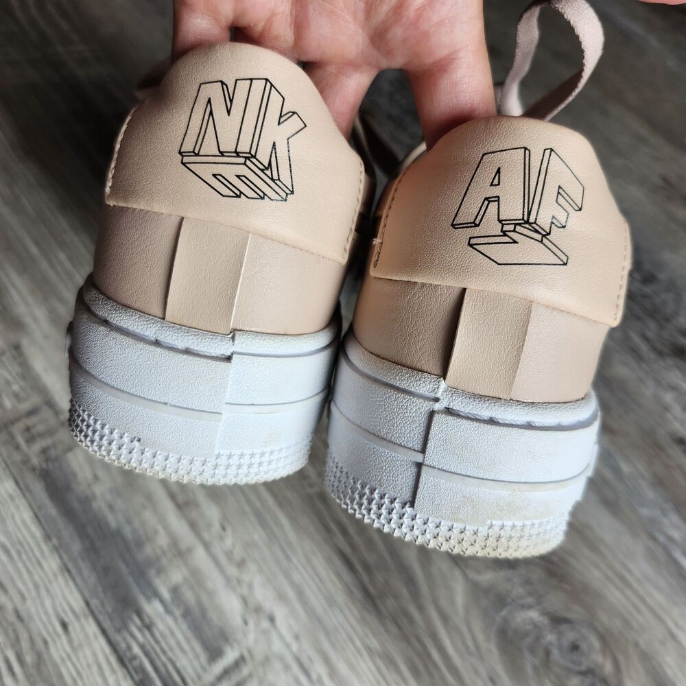 (9) Nike Air Force 1 Low PixelParticle Beige (Women's) - Picture 5 of 7